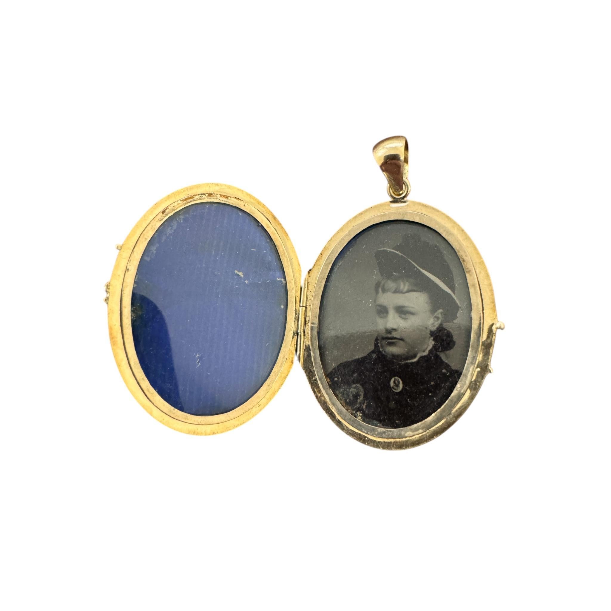 Vintage Victorian Era Large Locket Amethyst & Pearl Cross For Sale 3
