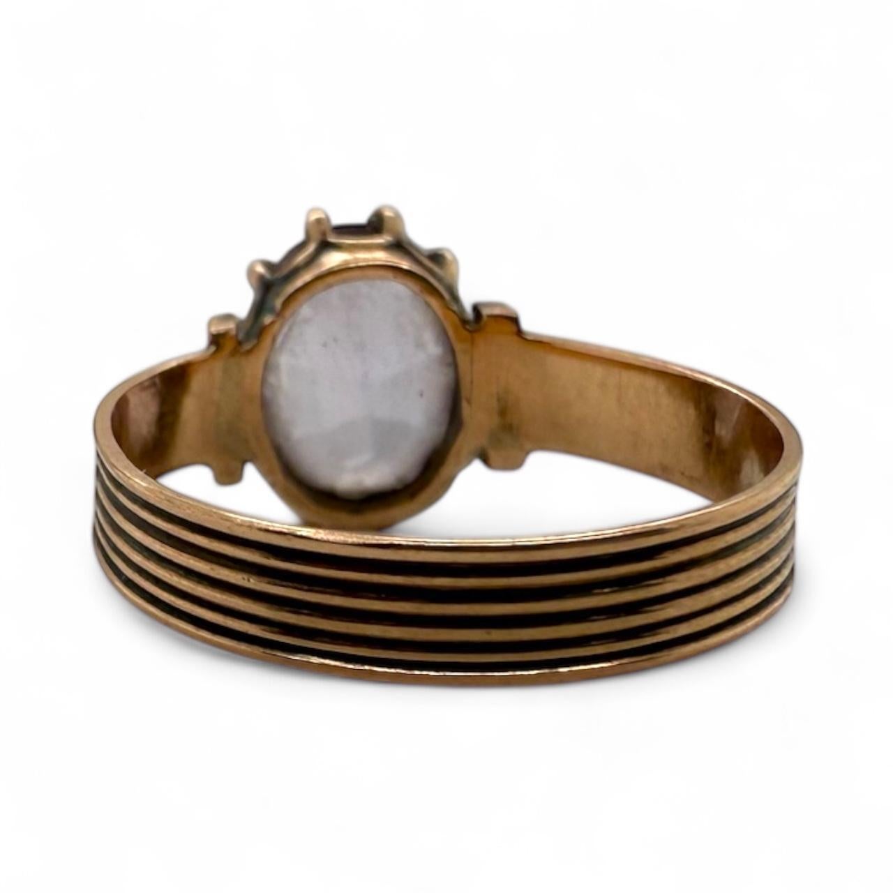 Anello d'epoca vittoriana in oro rosa con ametista in vendita 3