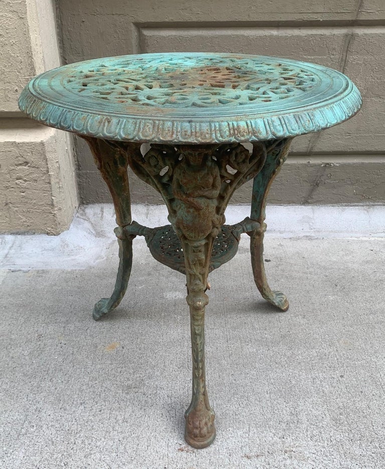 Vintage Victorian FivePiece Cast Iron Outdoor Patio Set at 1stDibs
