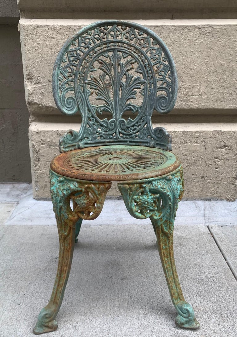 Vintage Victorian Five-Piece Cast Iron Outdoor Patio Set ... (768 x 1094 Pixel)