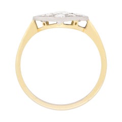 Vintage Victorian Inspired Diamond Cluster Ring, circa 1950s