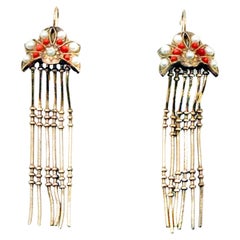 Vintage Victorian Inspired Tassel Earrings 1970s