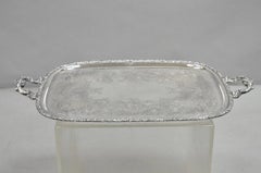 Vintage Victorian International Silver Co Silver Plated Bar Serving Platter Tray