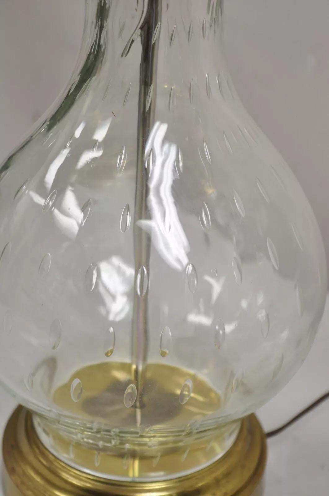 Vintage Victorian Lantern Style Shapely Bubble Glass Table Lamps - a Pair For Sale 3