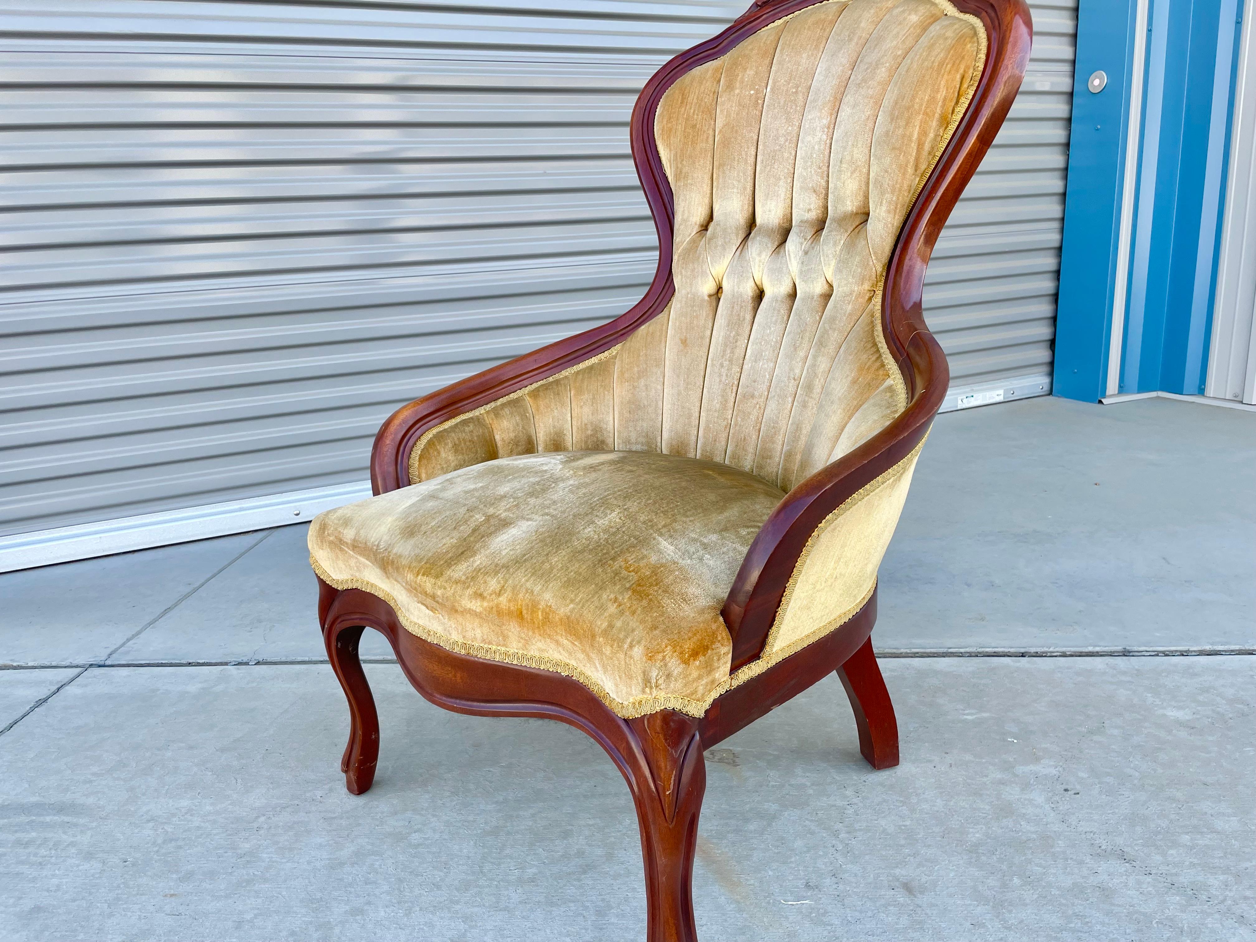Vintage Victorian Lounge Chairs Styled After Kimball 3