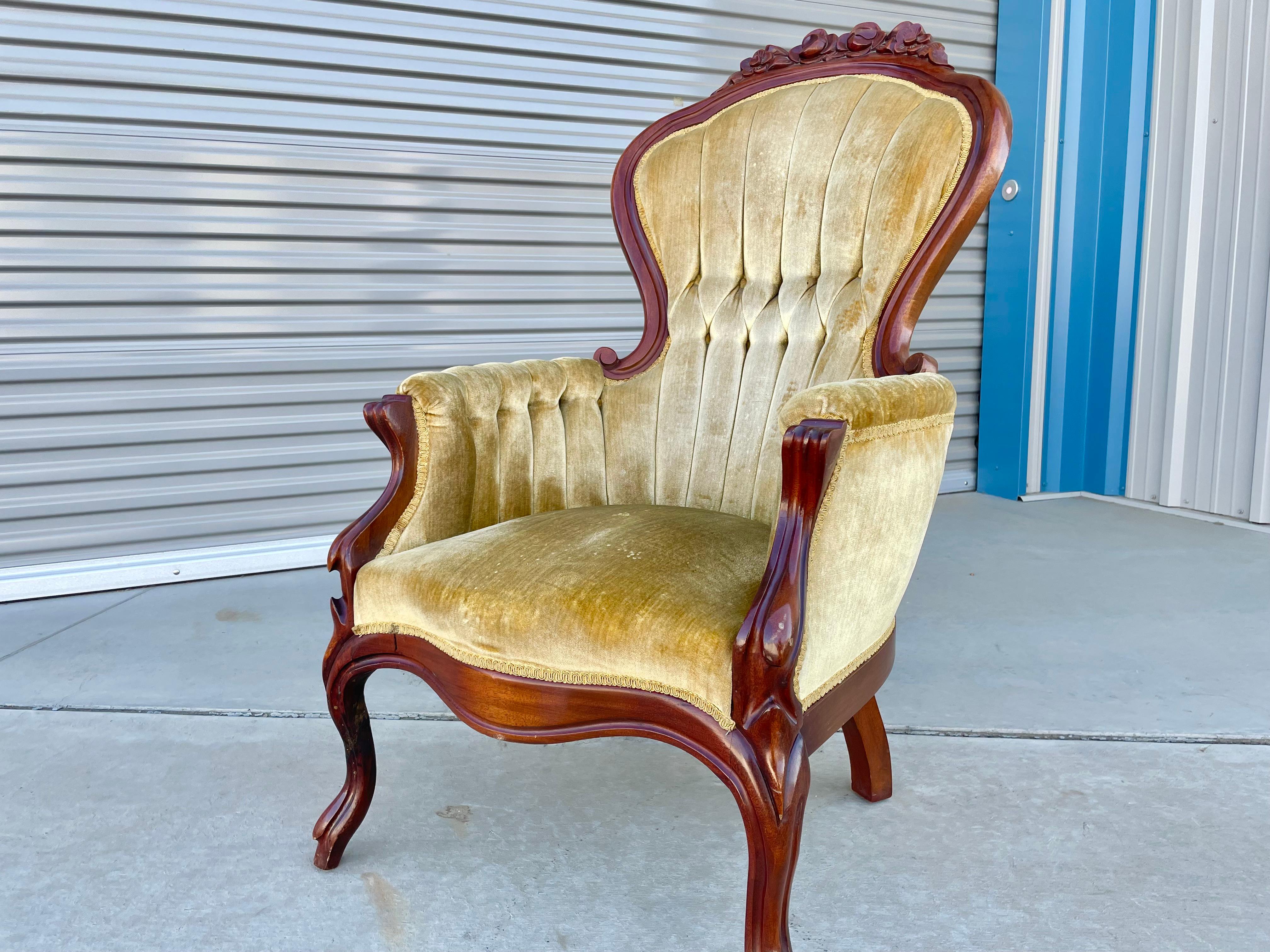 American Vintage Victorian Lounge Chairs Styled After Kimball