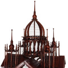 Vintage Victorian Mahogany Birdhouse On Stand After The Basilique Du Sacre-cœur