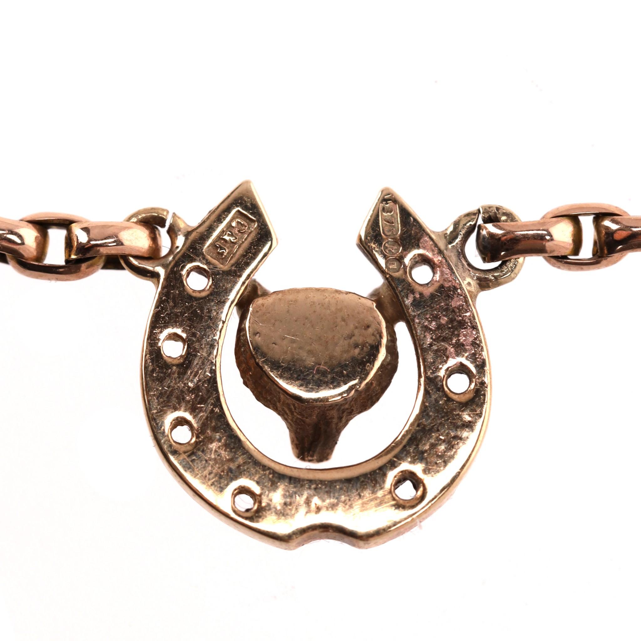 Vintage - Victorian Multi Charm Necklace 15ct Gold With Rubies, Sapphires & Pear For Sale 2