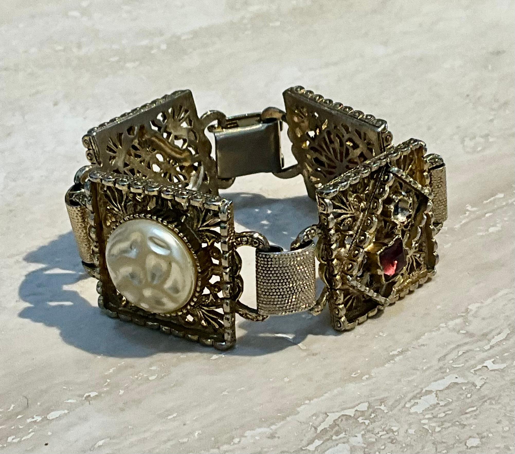 Vintage Victorian Ornate Bracelet In Good Condition For Sale In West Palm Beach, FL