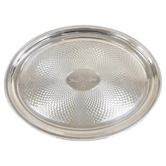 Bandeja ovalada vintage victoriana con grabado de rosas plateado de Best Silverplate