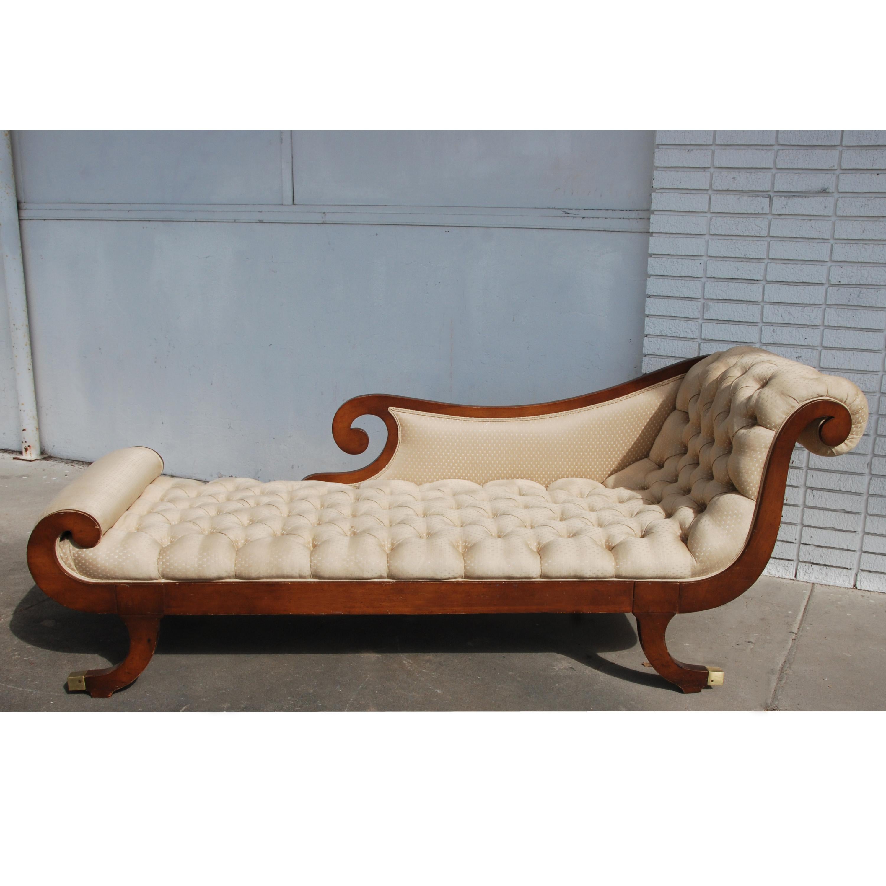 North American Vintage Victorian Récamier Daybed Right Facing Arm
