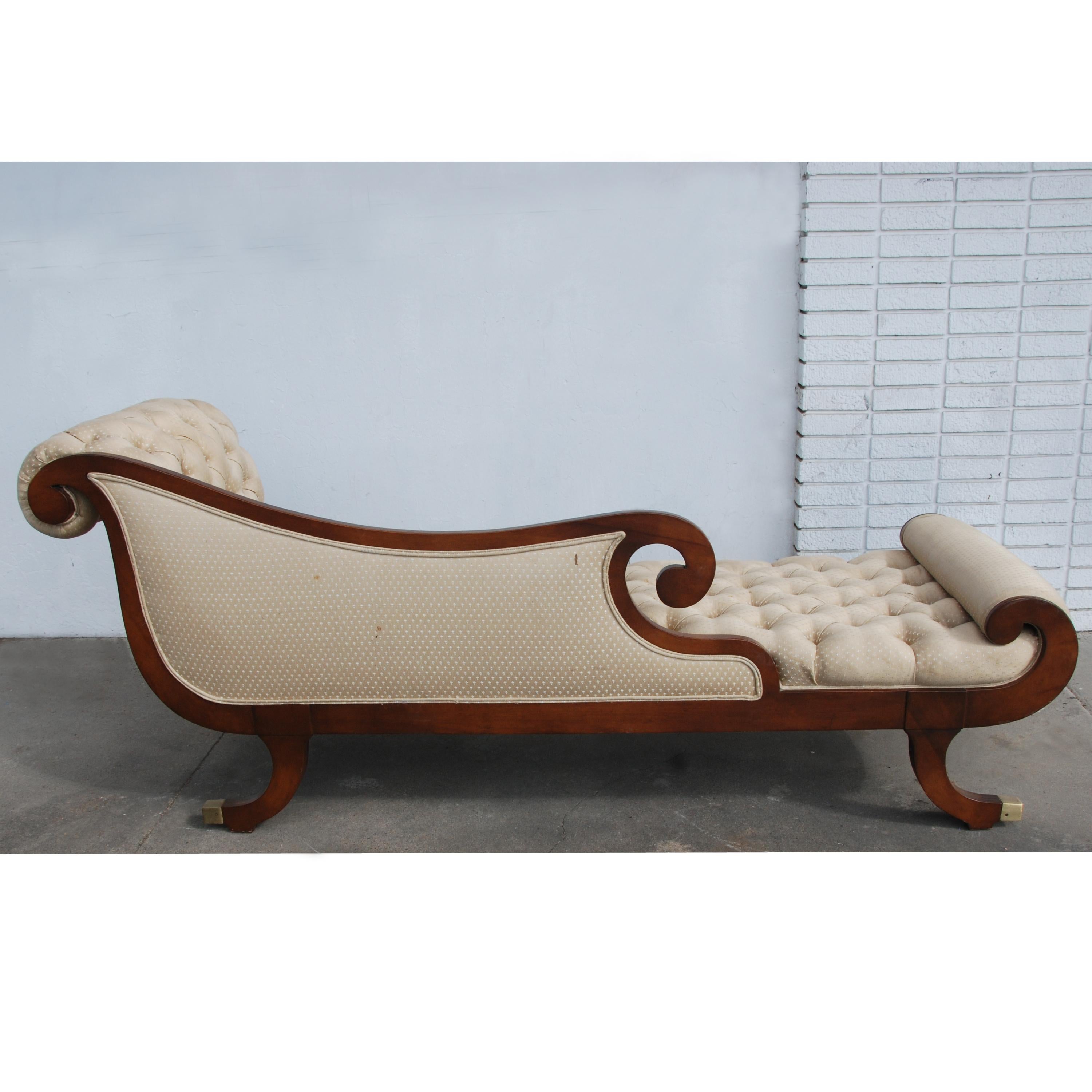 Fabric Vintage Victorian Récamier Daybed Right Facing Arm