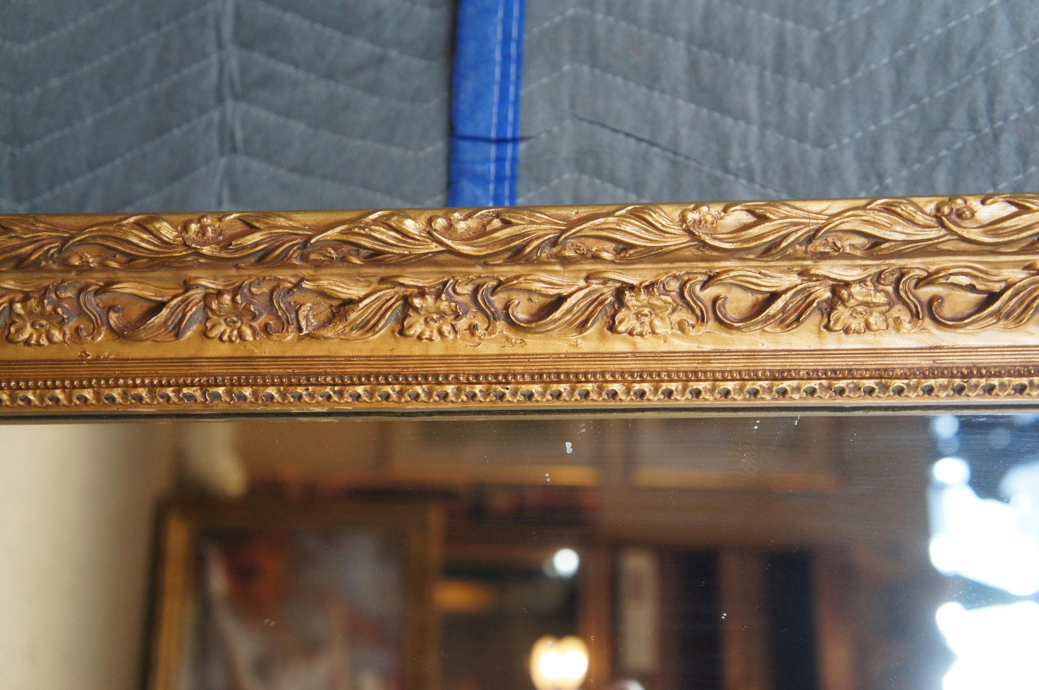 Viktorianischer Revival-Wandspiegel, Gold über Kaminsims oder horizontal, 38
