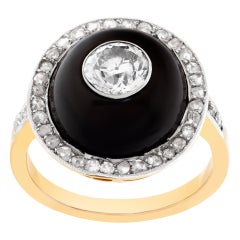 Vintage Victorian ring in 14k with approximate 1 ct center diamond.