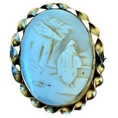 Vintage Victorian Scenic Cameo Brooch