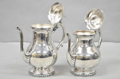 Vintage Victorian Silver Plated Coffee Pot & Tea Pot by National 3000 & 3001