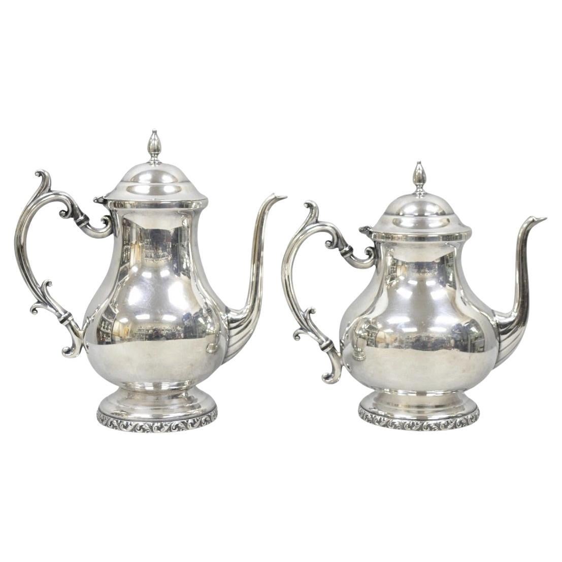 Caffettiera e teiera d
epoca vittoriana placcata in argento di National 3000 
3001