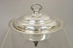 Vintage Victorian Silver Plated Covered Vegetable Serving Dish Platter Bowl
