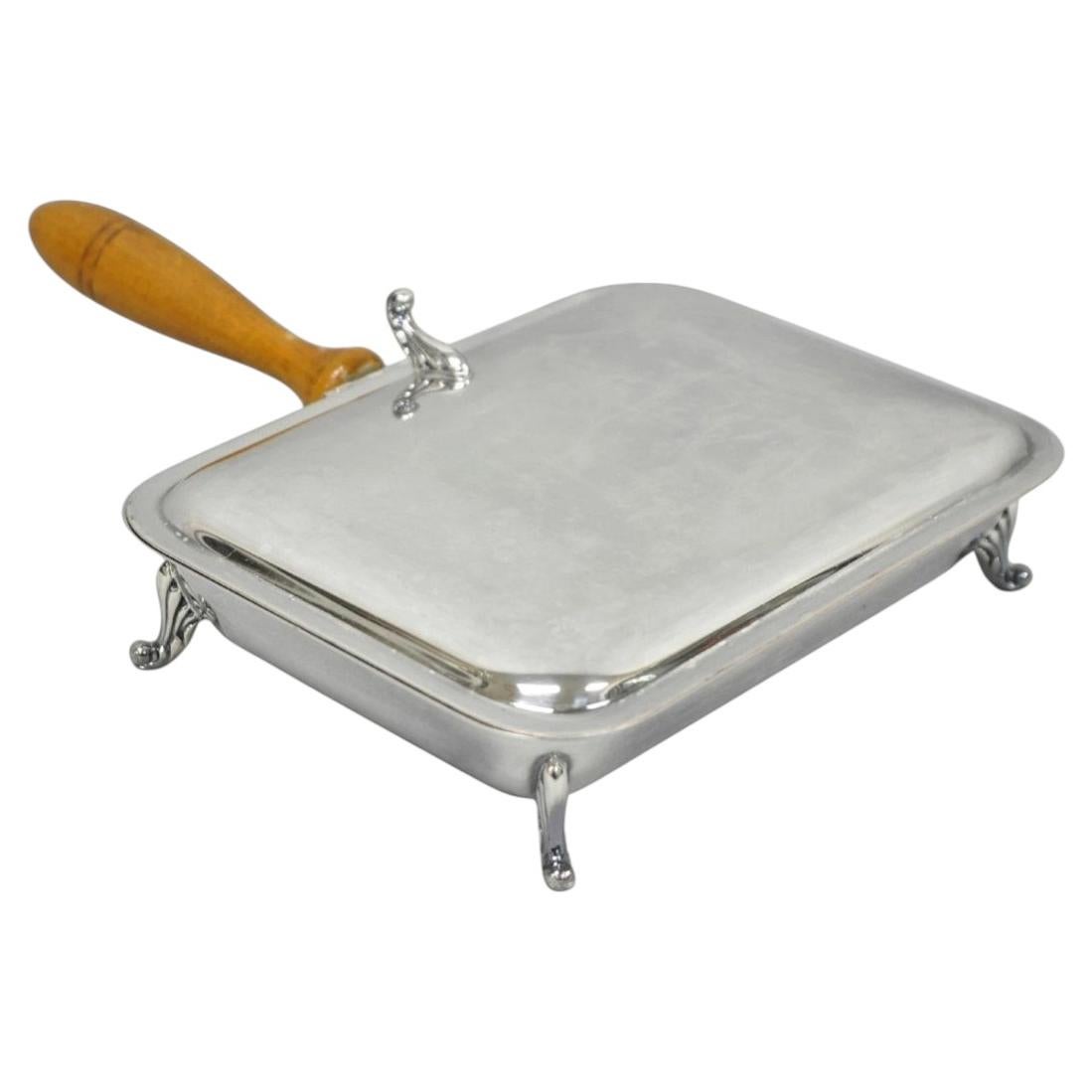 Vintage Victorian Silver Plated Crumb Catcher Table Butler by SF Co