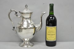 Vintage Victorian Silver Plated Footed Coffee Pot Tea Kettle