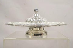 Vintage Victorian Silver Plated Lazy Susan Revolving Serving Platter Tray