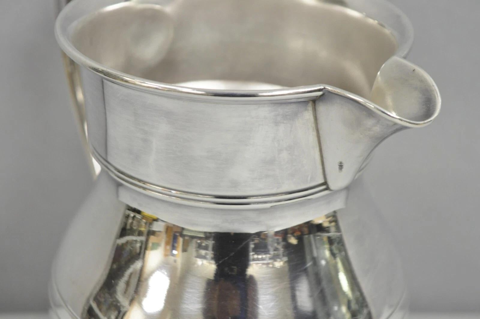 Vintage Victorian Silver Plated Pewter Bulbous Lemondade Water Pitcher (Pichet à eau) Bon état - En vente à Philadelphia, PA