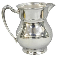 Vintage Victorian Silver Plated Pewter Bulbous Lemondade Water Pitcher