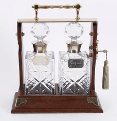 Vintage Victorian Silver Plated Tantalus SJ Rose & Son 20th Century