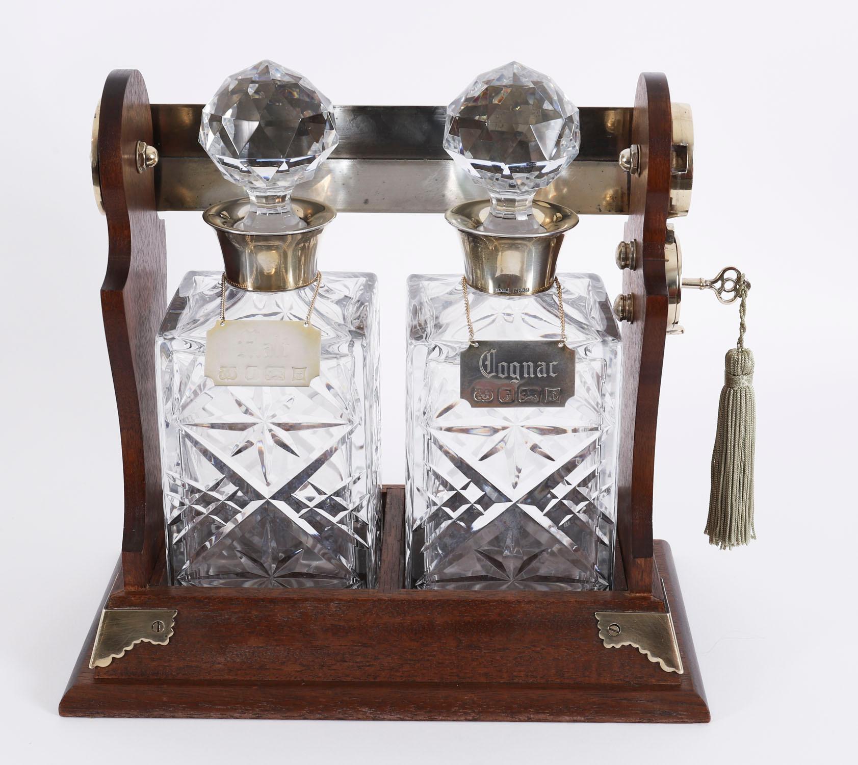 Vintage Victorian Silver Plated Tantalus SJ Rose & Son 20th Century For Sale 1