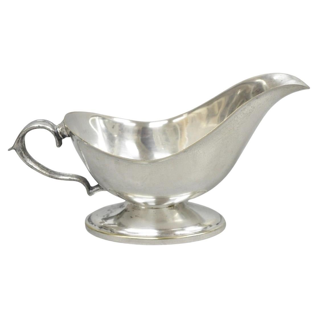Vintage Victorian Silver Plated Trophy Cup Sauce Gravy Boat with Handle