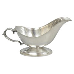 Vintage Victorian Silver Plated Trophy Cup Sauce Gravy Boat with Handle
