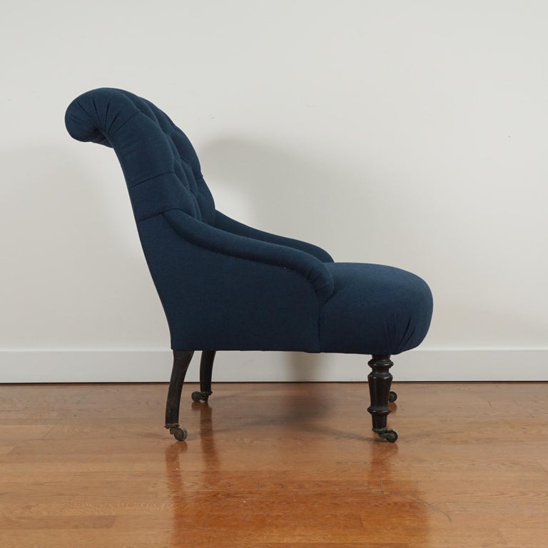 Vintage Victorian Slipper Chair For Sale at 1stDibs