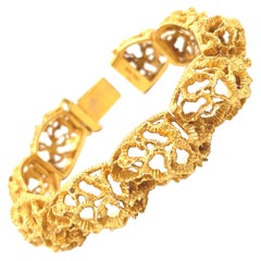 Bracelet jonc vintage de style victorien en or jaune 14 carats