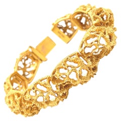 Bracelet jonc vintage de style victorien en or jaune 14 carats
