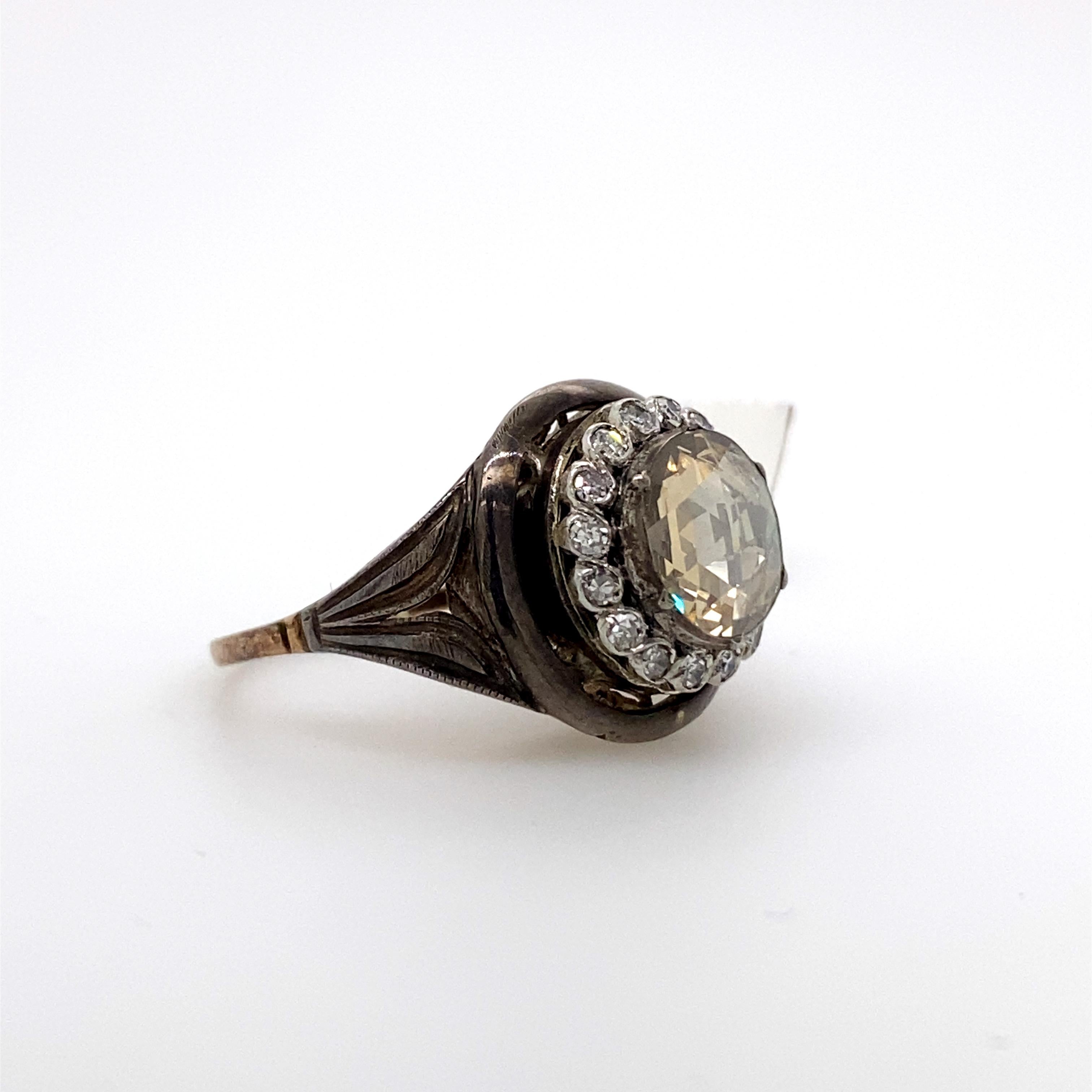 rose cut vintage diamond ring