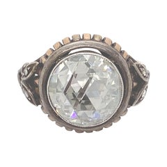 Vintage Victorian Style Apx 4.50 Carat Rose Cut Diamond Ring