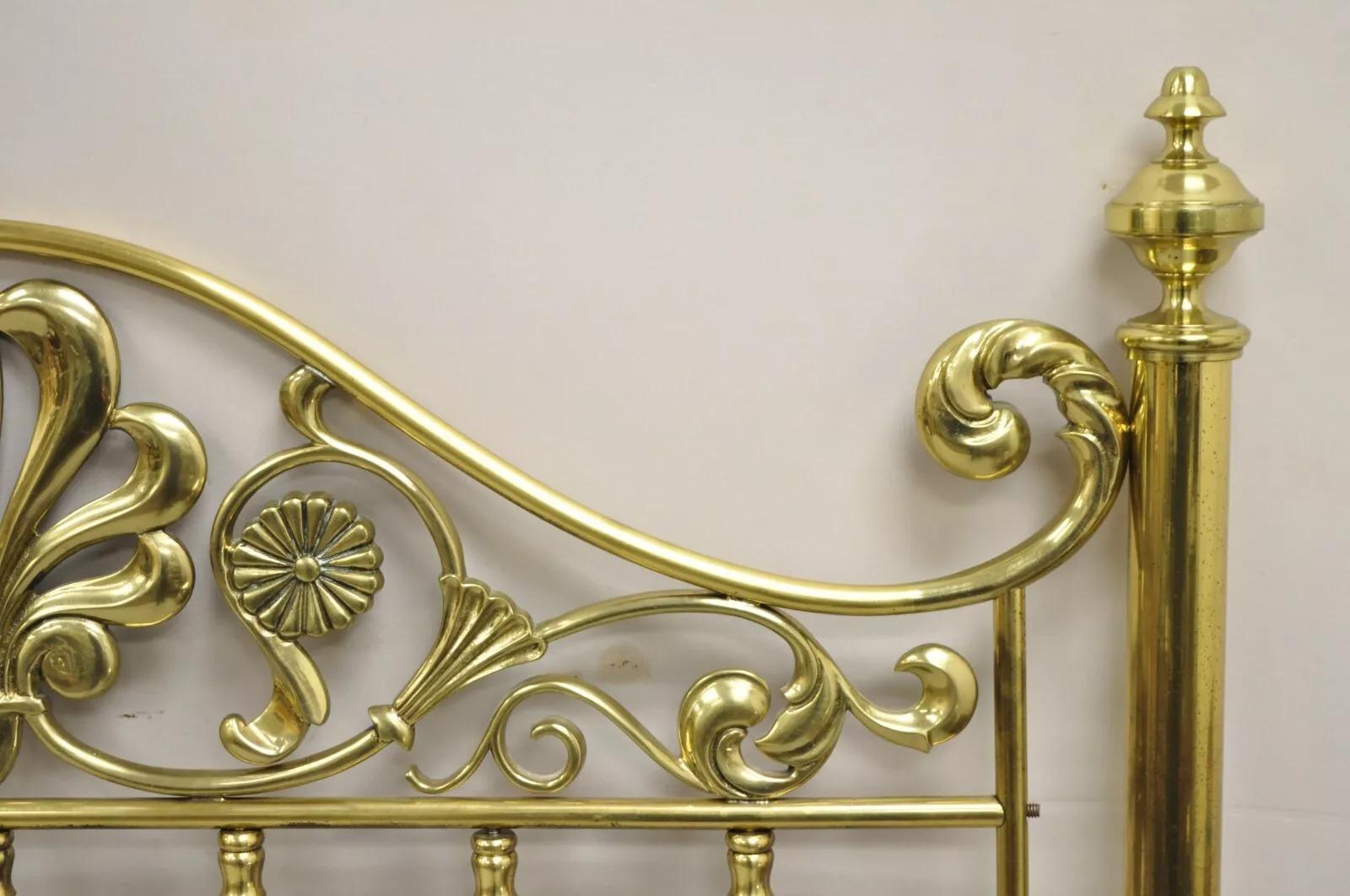 20th Century Vintage Victorian Style Brass Scrolling 