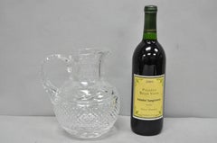 Vintage Victorian Style Leah Pattern Cut Crystal Glass Water Pitcher by Galway