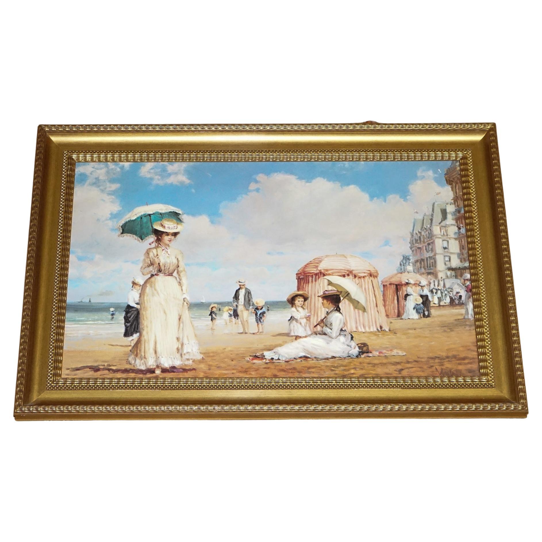 VINTAGE VICTORIAN STYLE PRINT IN GILTED FRAME 

CAREFREE DAYS

 BEACH 66 x 96 CM