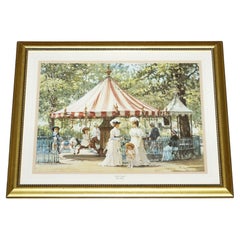 VINTAGE VICTORIAN STYLE PRINT 

SUMMER CAROUSEL

 BY ALAN MALEY 64 x 79 CM