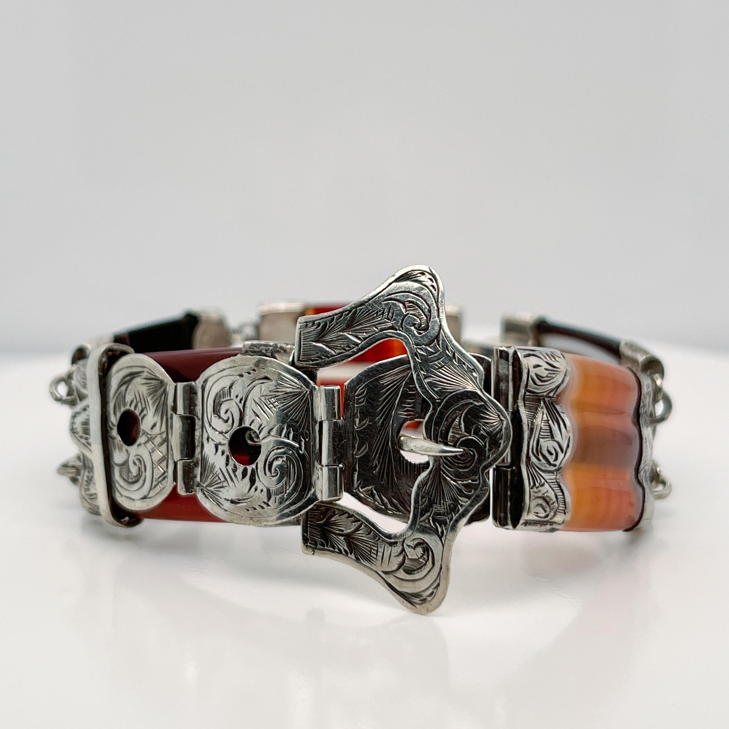 sterling silver agate bracelet