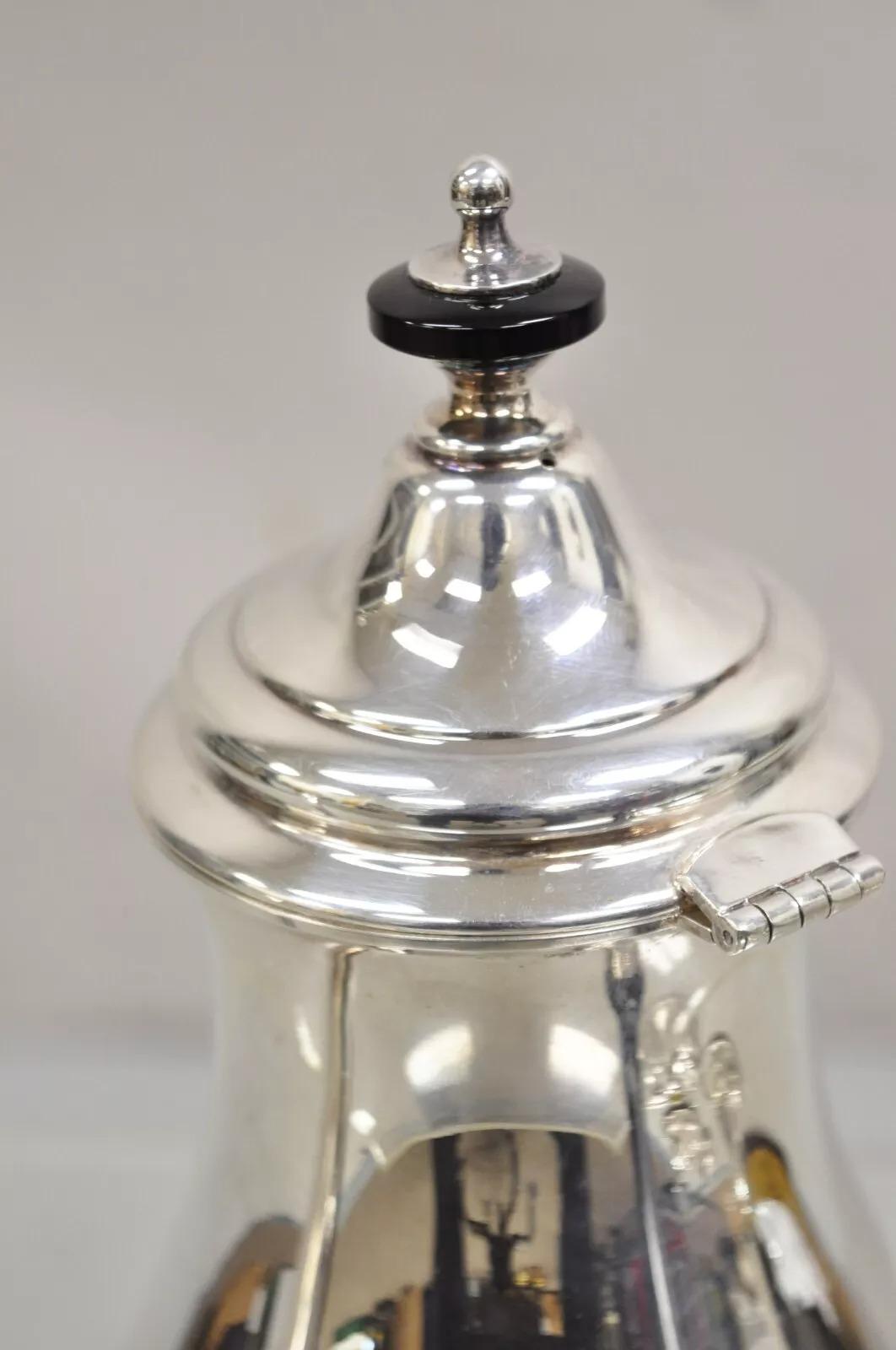 Cuillère à café vintage de style victorien en métal argenté avec poignée par Crescent Bon état - En vente à Philadelphia, PA