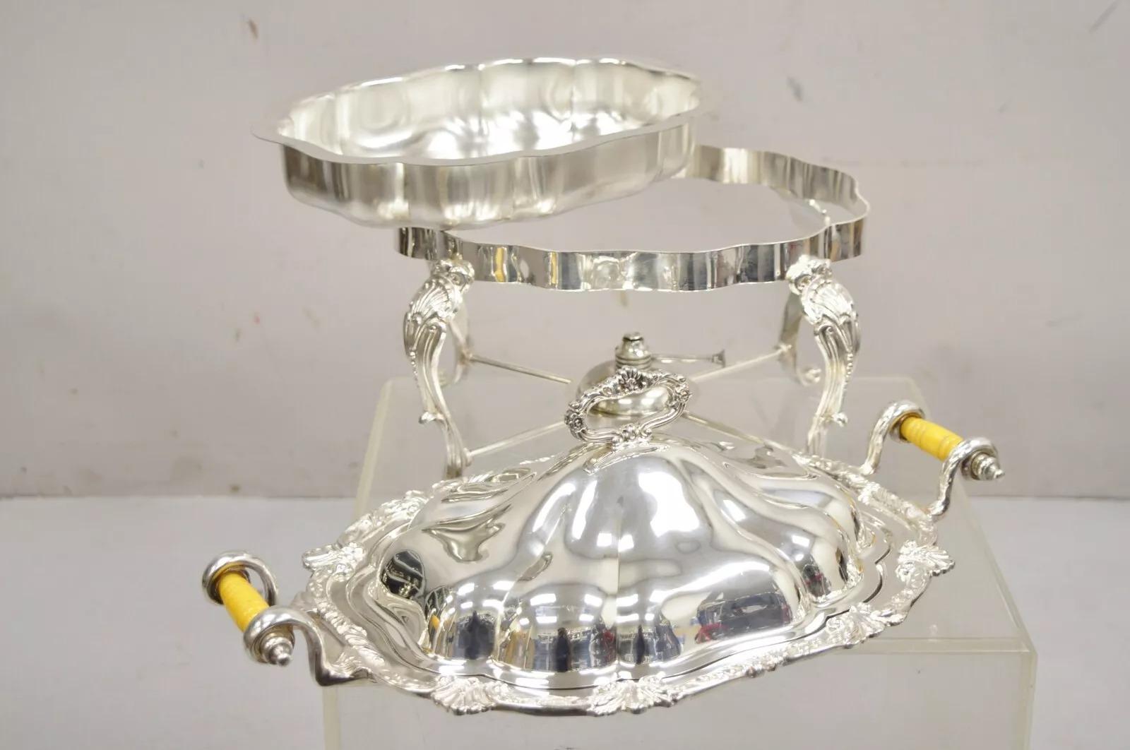 Victorien Vieux buffet anglais de style victorien plaqué argent en vente