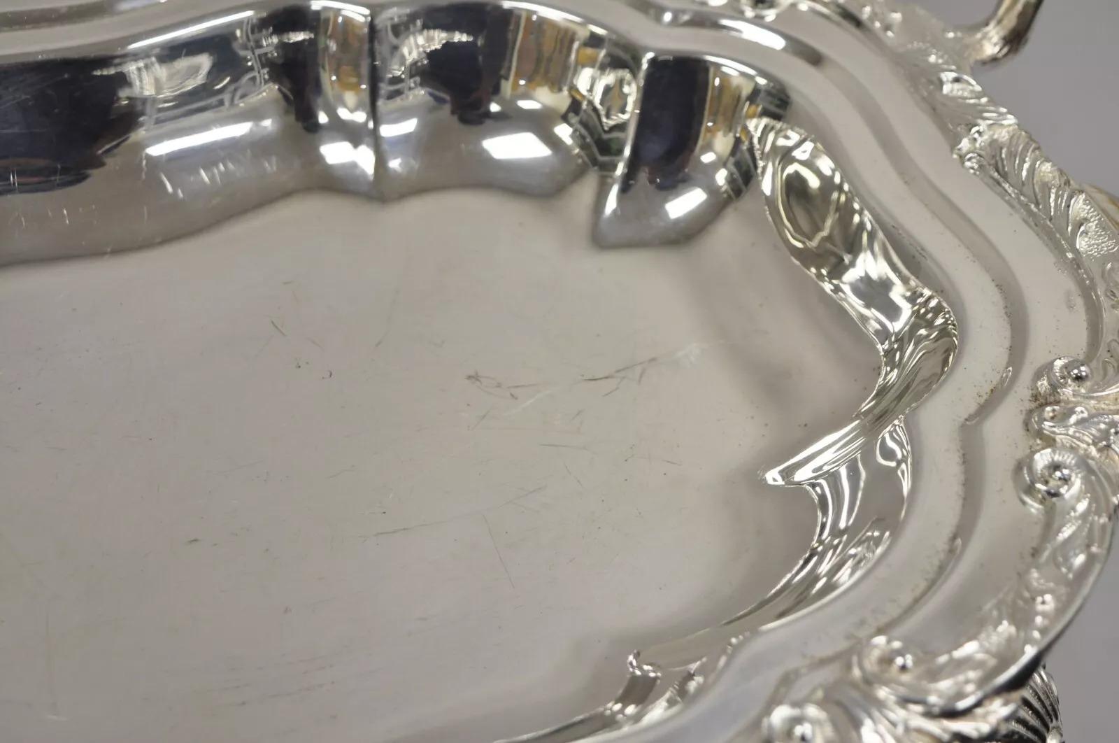 Vieux buffet anglais de style victorien plaqué argent en vente 1