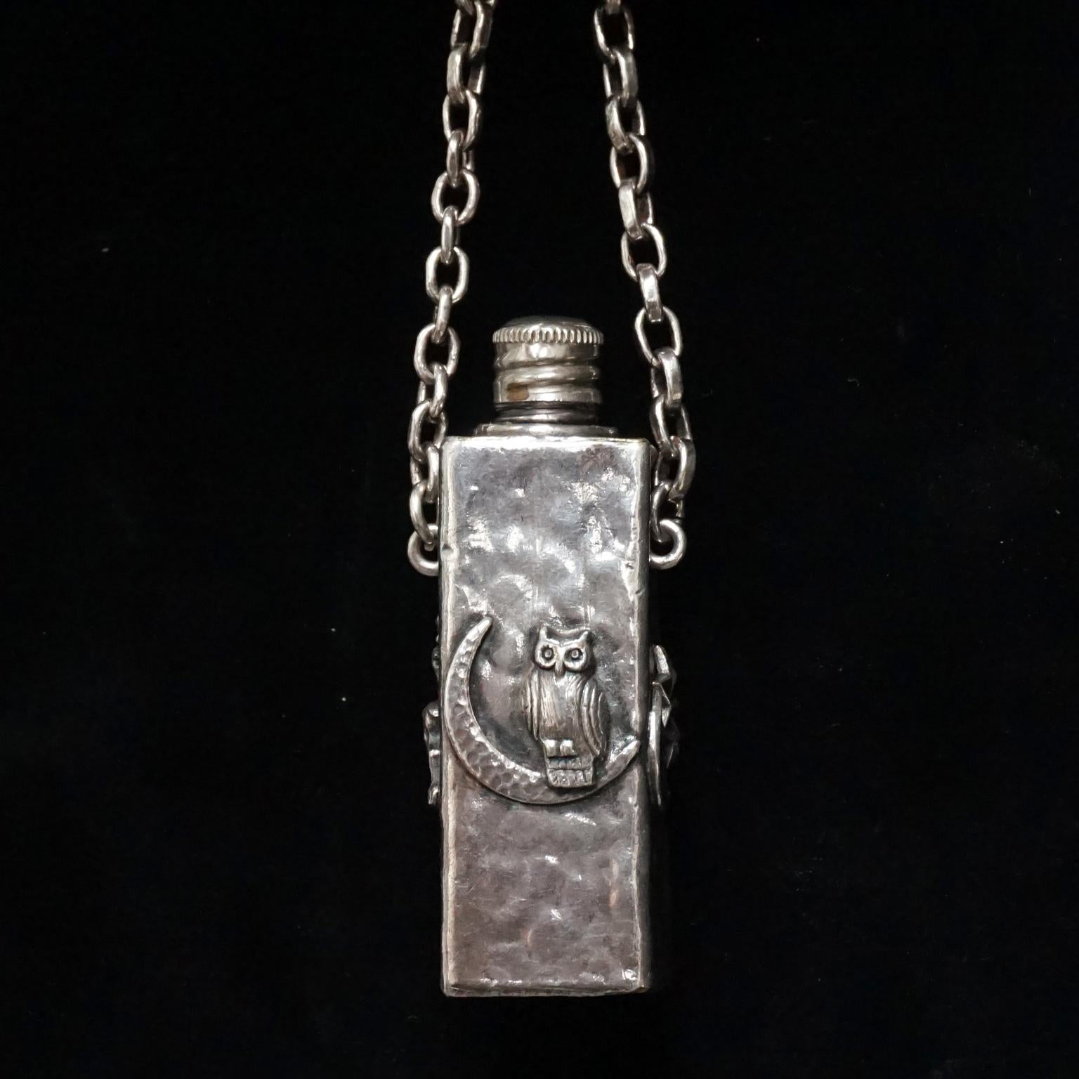 Vintage Victorian Style Silver Plated Fairytale Book Chain Necklace with Bottle 4