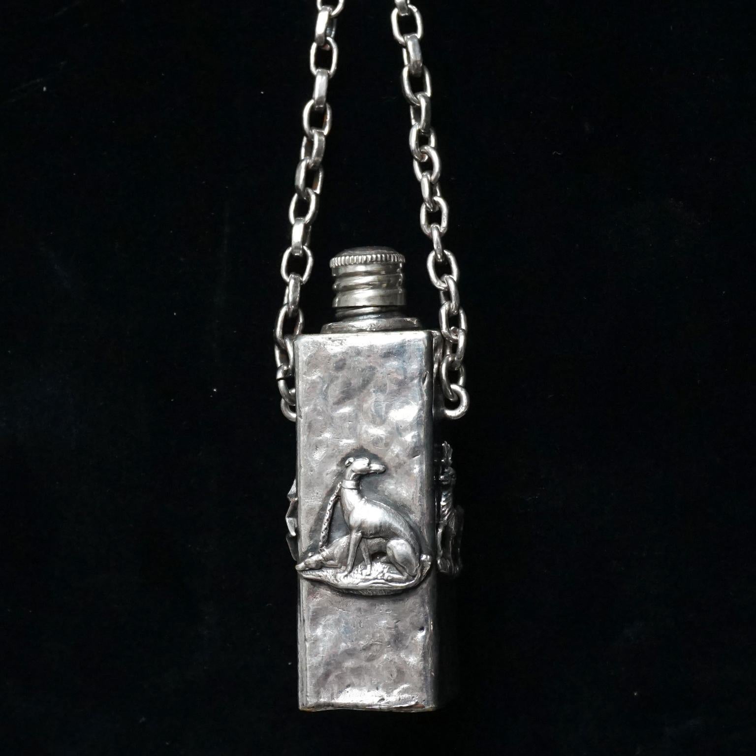 Vintage Victorian Style Silver Plated Fairytale Book Chain Necklace with Bottle 7