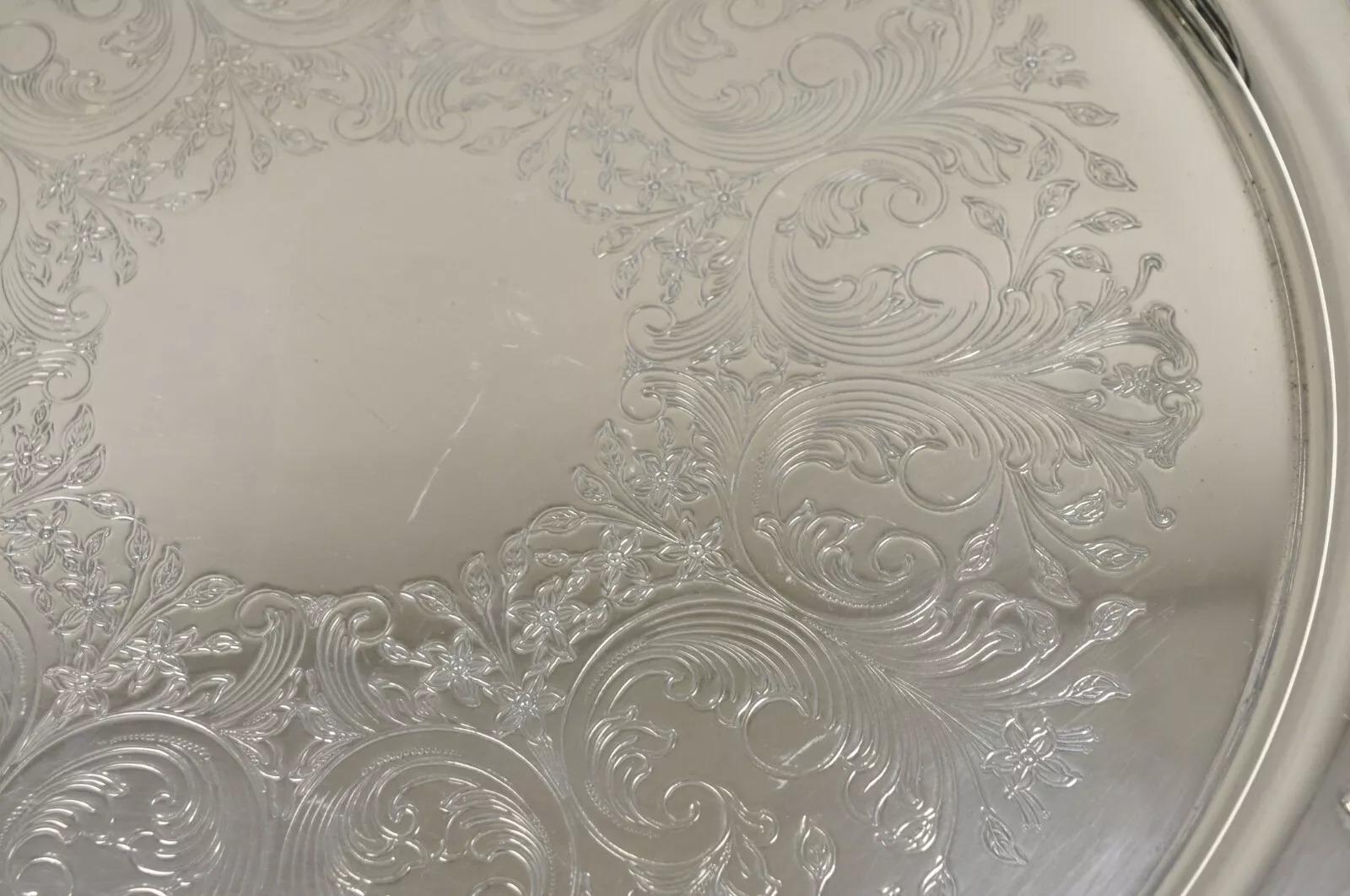 Vintage Victorian Style Silver Plated Grapevine Punch Bowl Set 12 Cups - 15 pcs 1