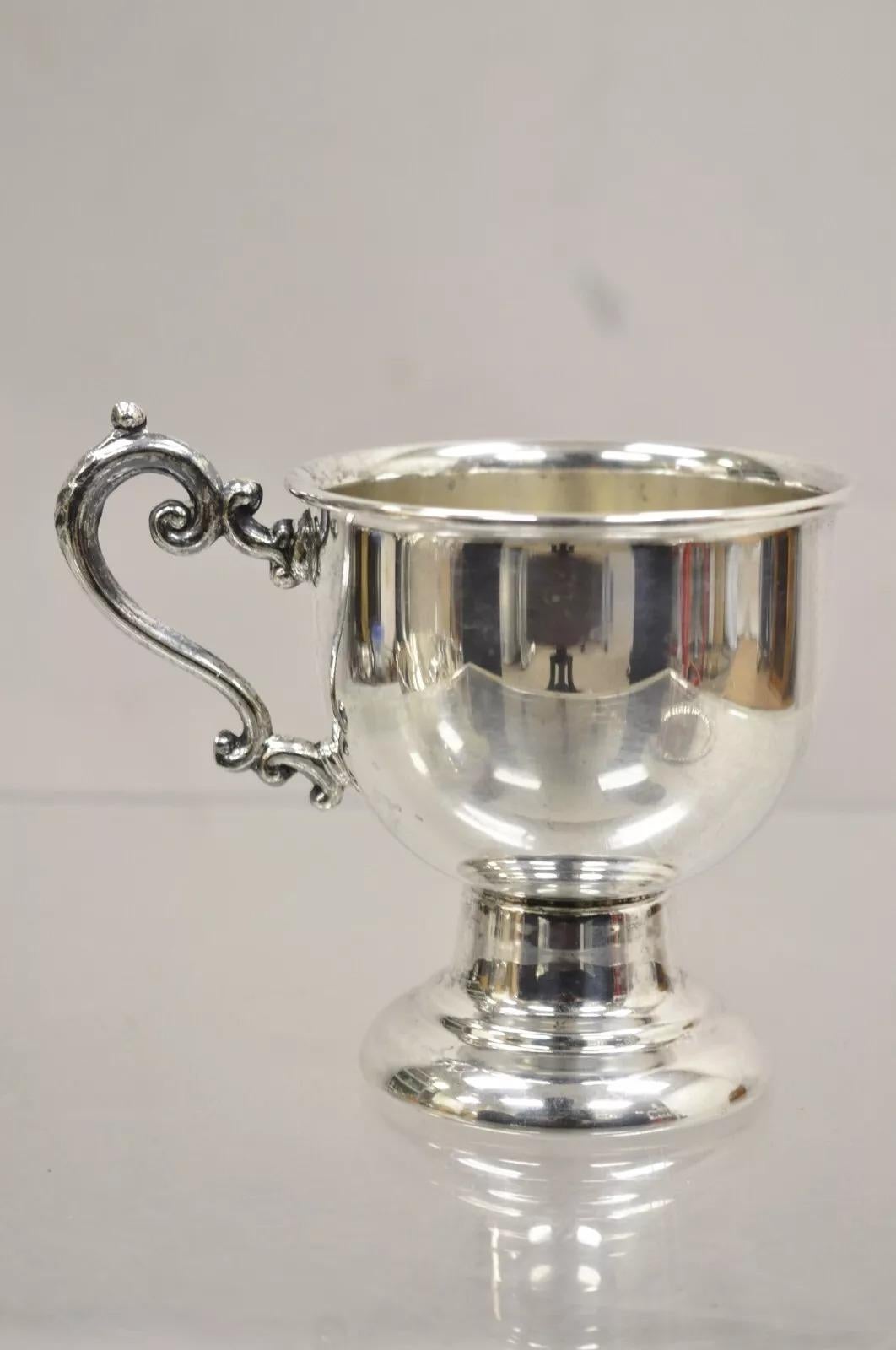 Vintage Victorian Style Silver Plated Grapevine Punch Bowl Set 12 Cups - 15 pcs 3
