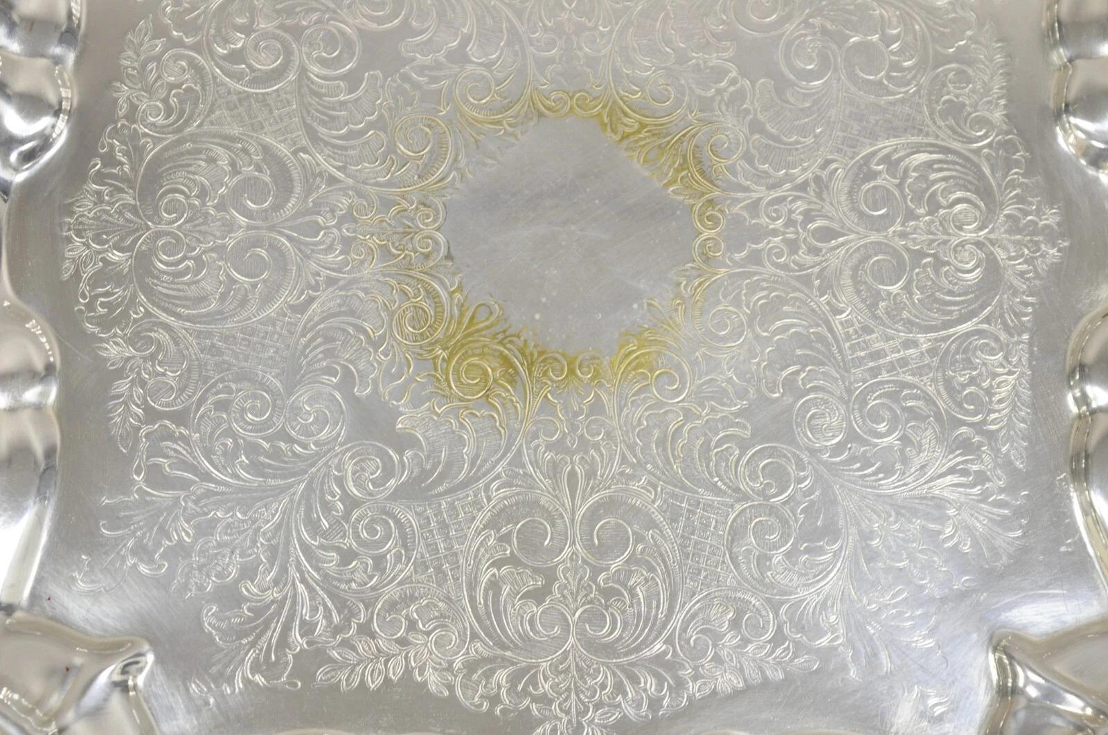 Vintage viktorianischen Stil versilbert Scalloped Edge 15 
