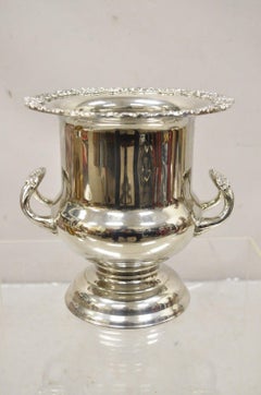 Vintage Victorian Style Silver Plated Trophy Cup Champagne Chiller Ice Bucket